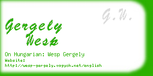 gergely wesp business card